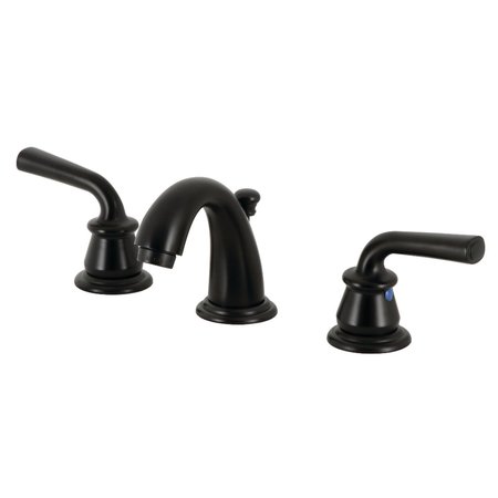 KINGSTON BRASS Widespread Bathroom Faucet with Pop-Up Drain, Matte Black KB910RXL